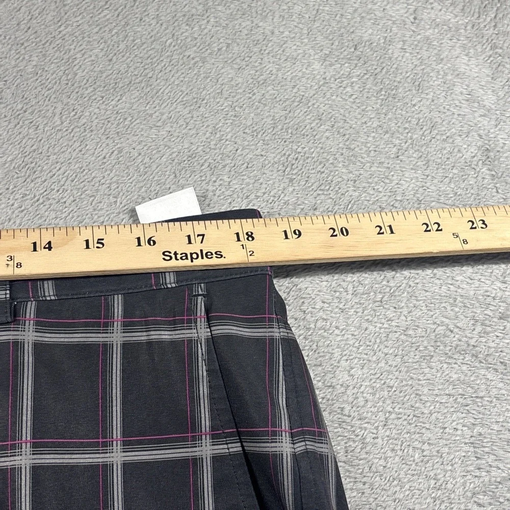 Dunning Golf Shorts Black Pink PlaidChino Flat Front Men's Size 36